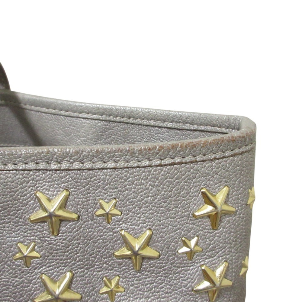 JIMMY CHOO Sasha M Star Studded Leather Tote Bag, Silver, Women's - Picture 14 of 14